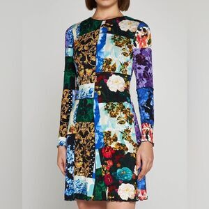 Alice + Olivia Mixed-Print Viscose Minidress size 0